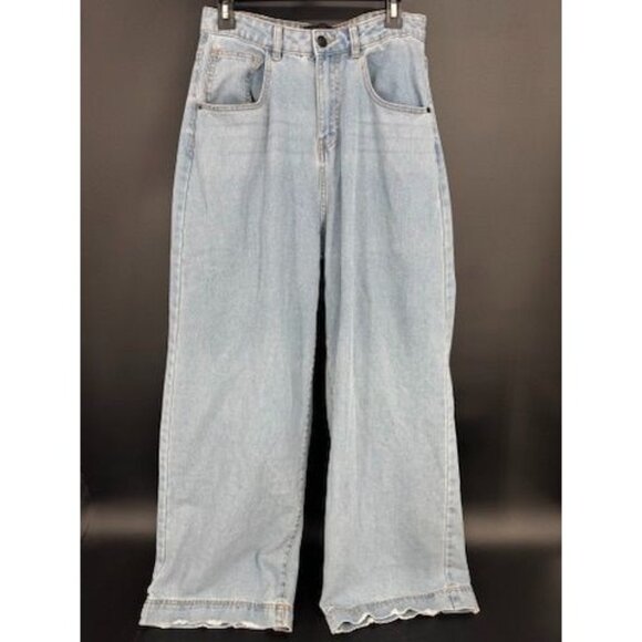 Love For Humanity Light Wash Baggy Wide Leg Jeans sz 9 - Picture 1 of 9